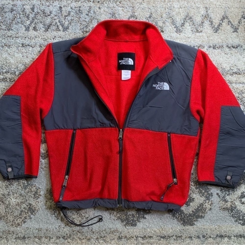 Boys The North Face Red Denali Fleece Jacket M